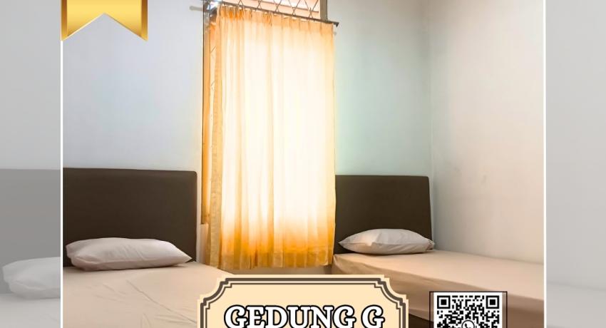 Ekonomi 2 Single Bed- Gedung G (Harga @55.000/Person/Bed/Night)